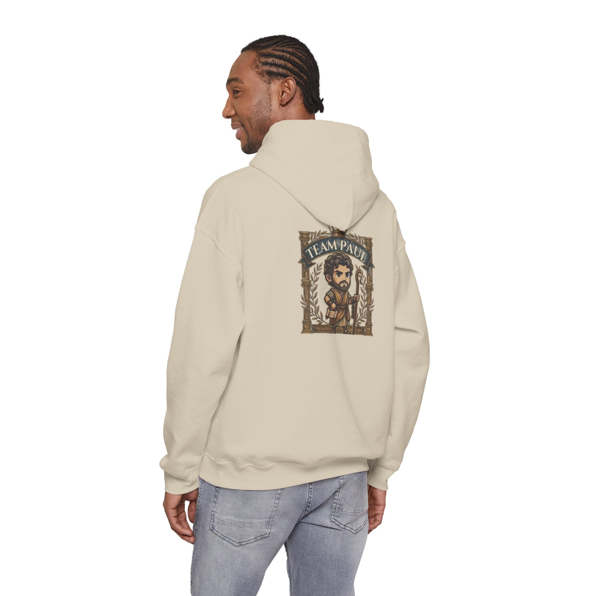 Team Paul Chibi Hoodie – From Persecutor to Apostle | Damascus Road Christian Hoodie | Hollow & Hearth (Unisex Pullover)