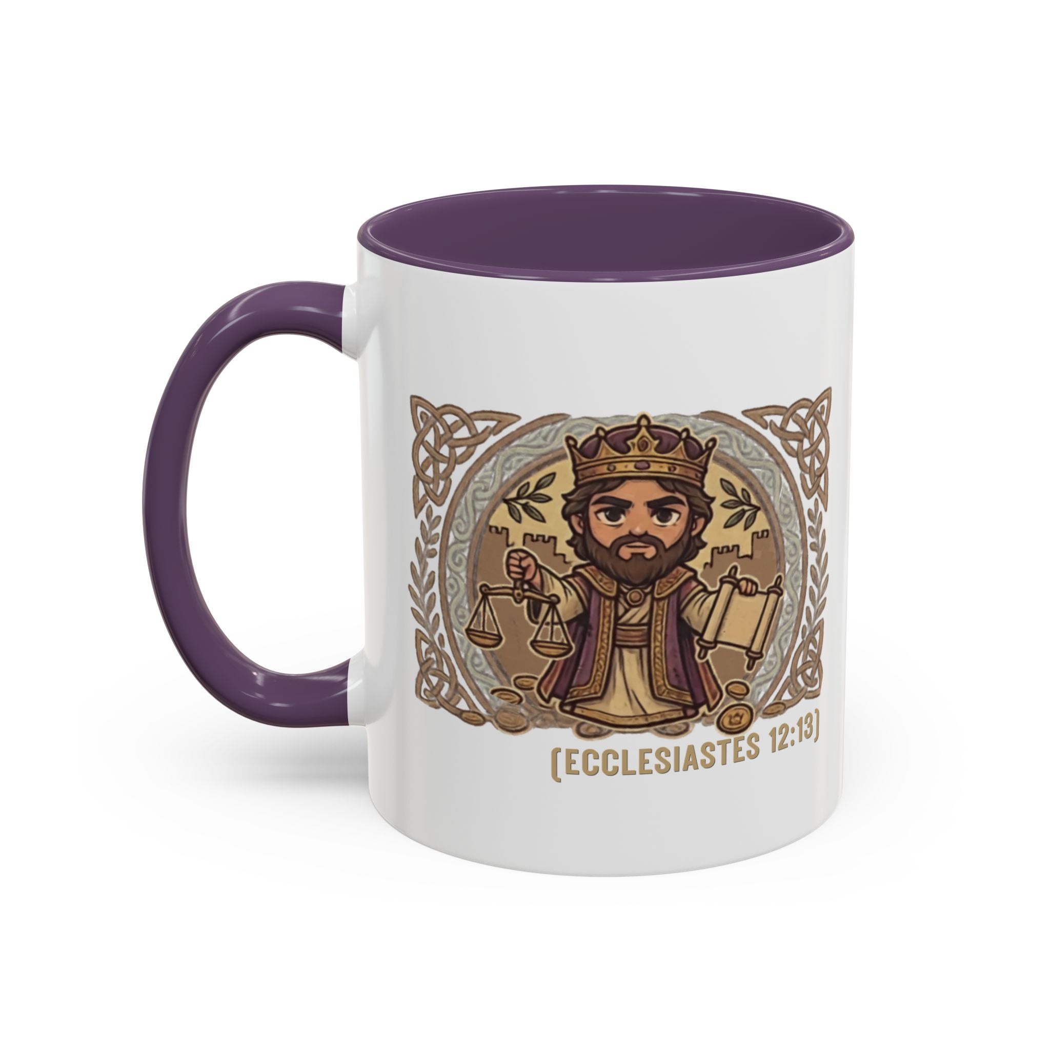 Team Solomon (Chibi Bible Character) -Accent Coffee Mug (11, 15oz)