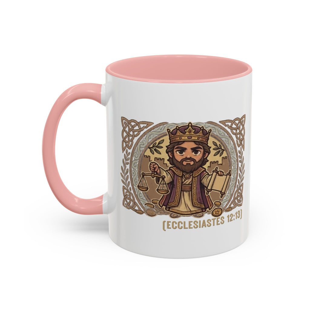 Team Solomon (Chibi Bible Character) -Accent Coffee Mug (11, 15oz)