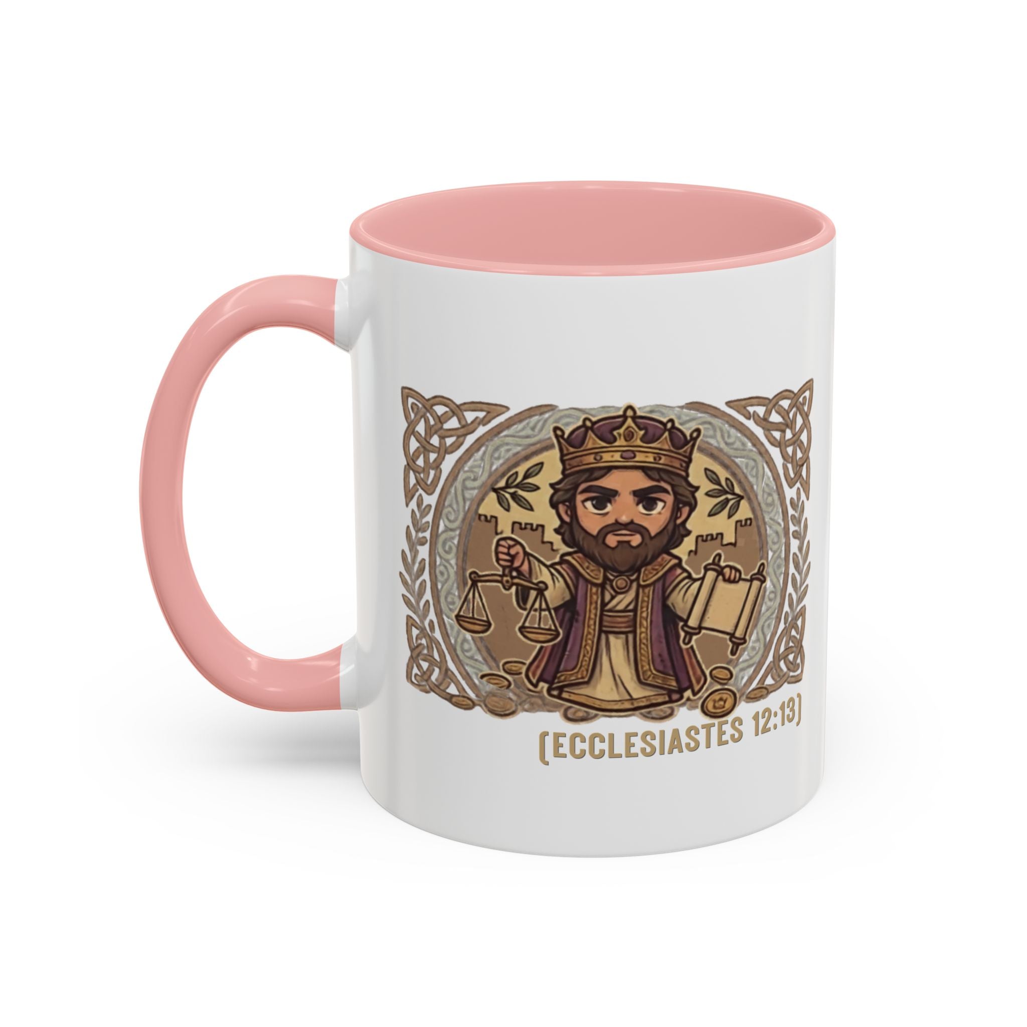 Team Solomon (Chibi Bible Character) -Accent Coffee Mug (11, 15oz)