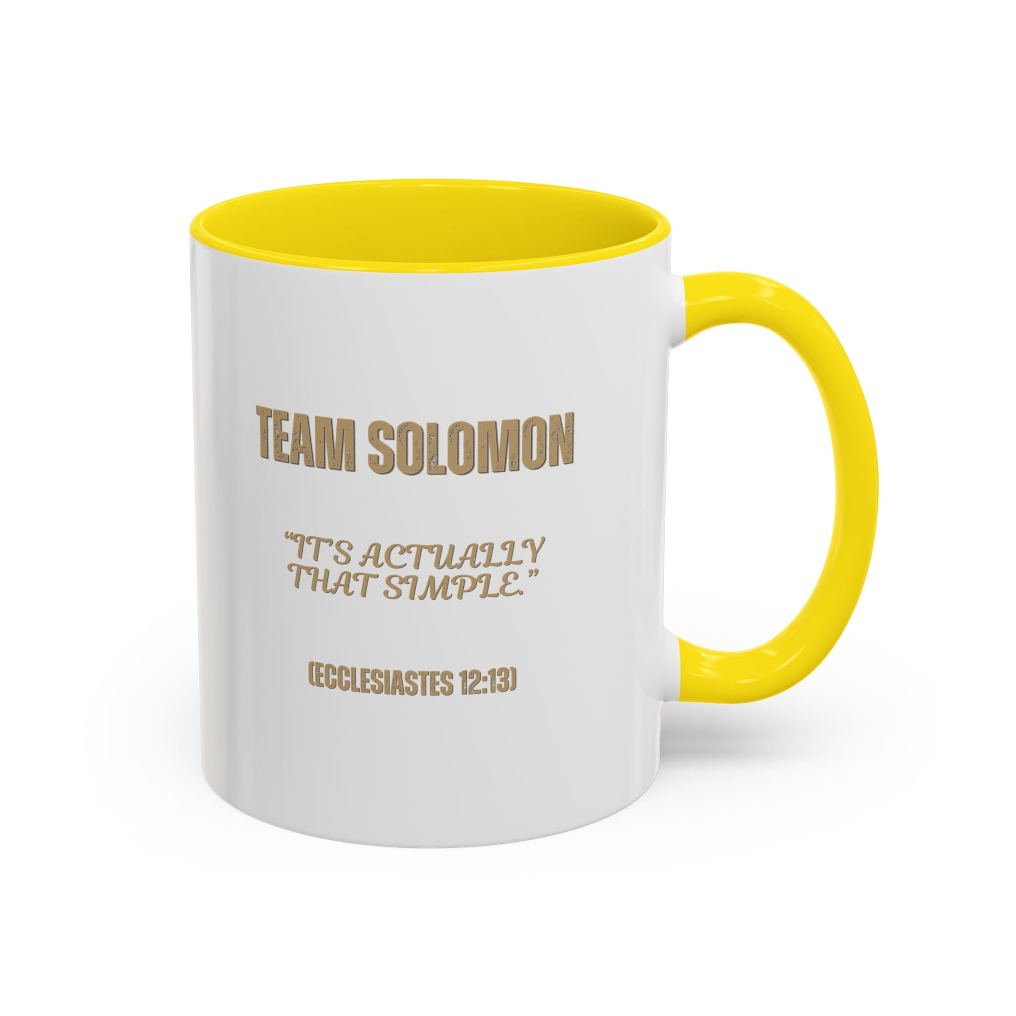 Team Solomon (Chibi Bible Character) -Accent Coffee Mug (11, 15oz)