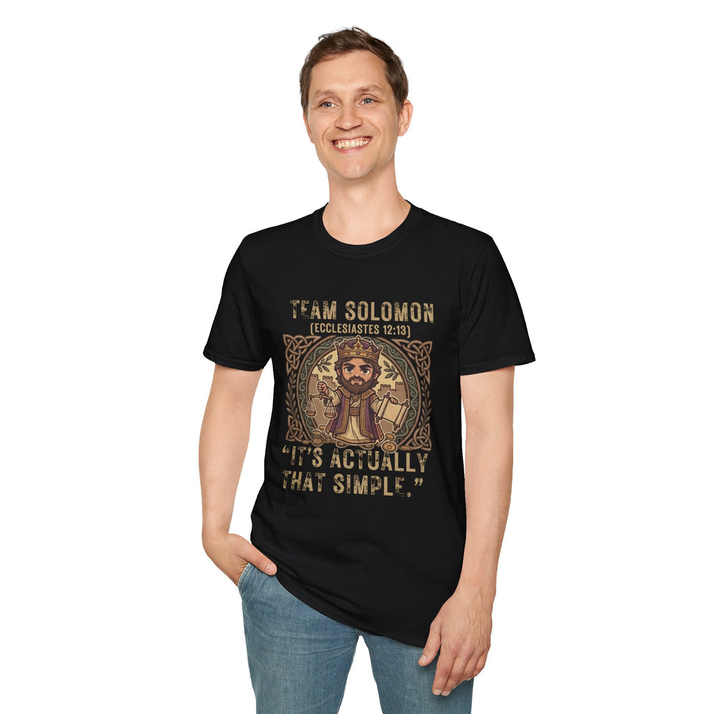 Team Solomon T-Shirt — "It Is Actually That Simple" (Ecclesiastes 12:13) Christian Tee