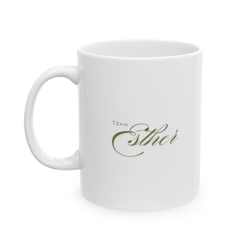 Team Esther Chibi Bible Character Coffee Mug – Queen Esther Gift - Ceramic Mug – "Gather" Coffee Cup (11oz & 15oz)