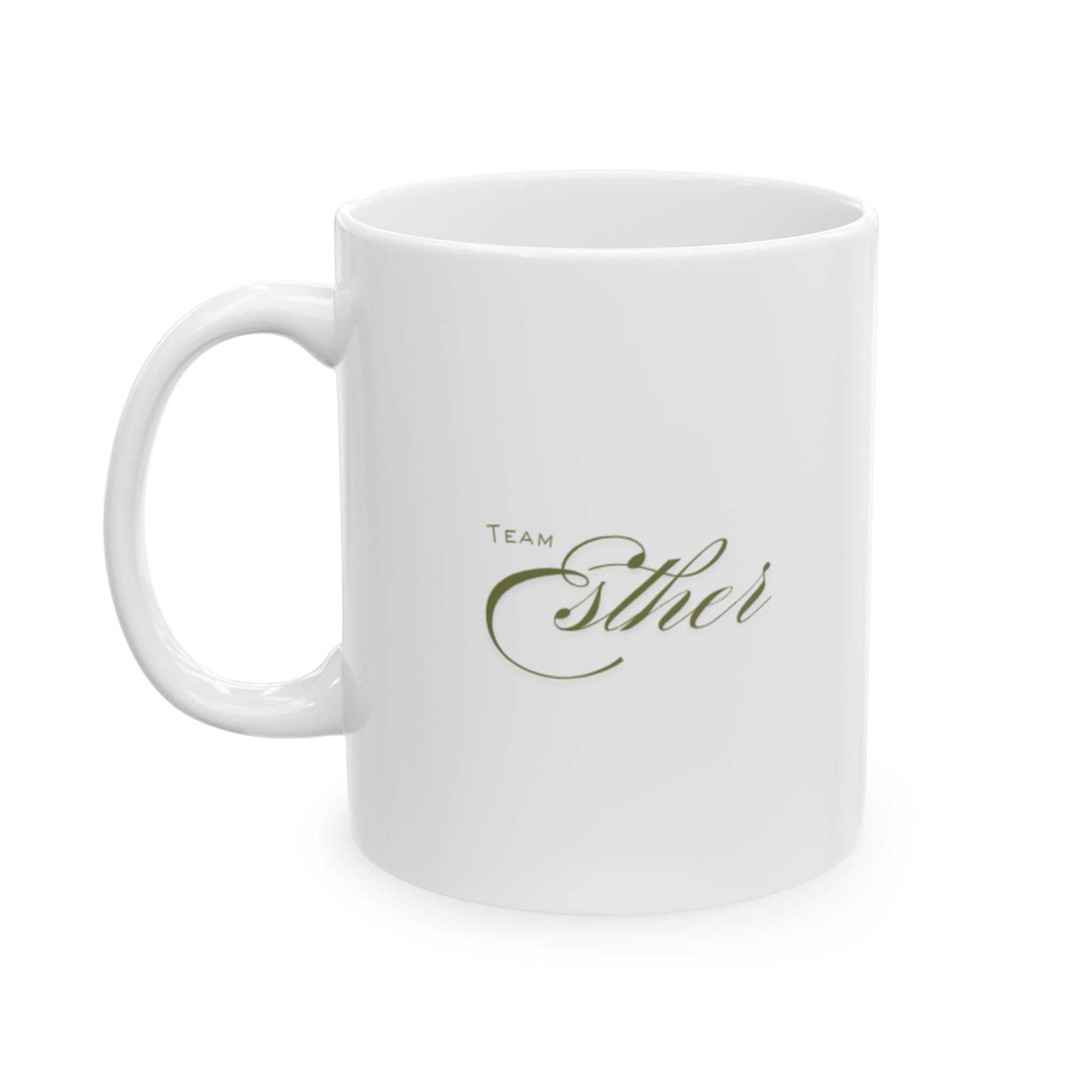 Team Esther Chibi Bible Character Coffee Mug – Queen Esther Gift - Ceramic Mug – "Gather" Coffee Cup (11oz & 15oz)
