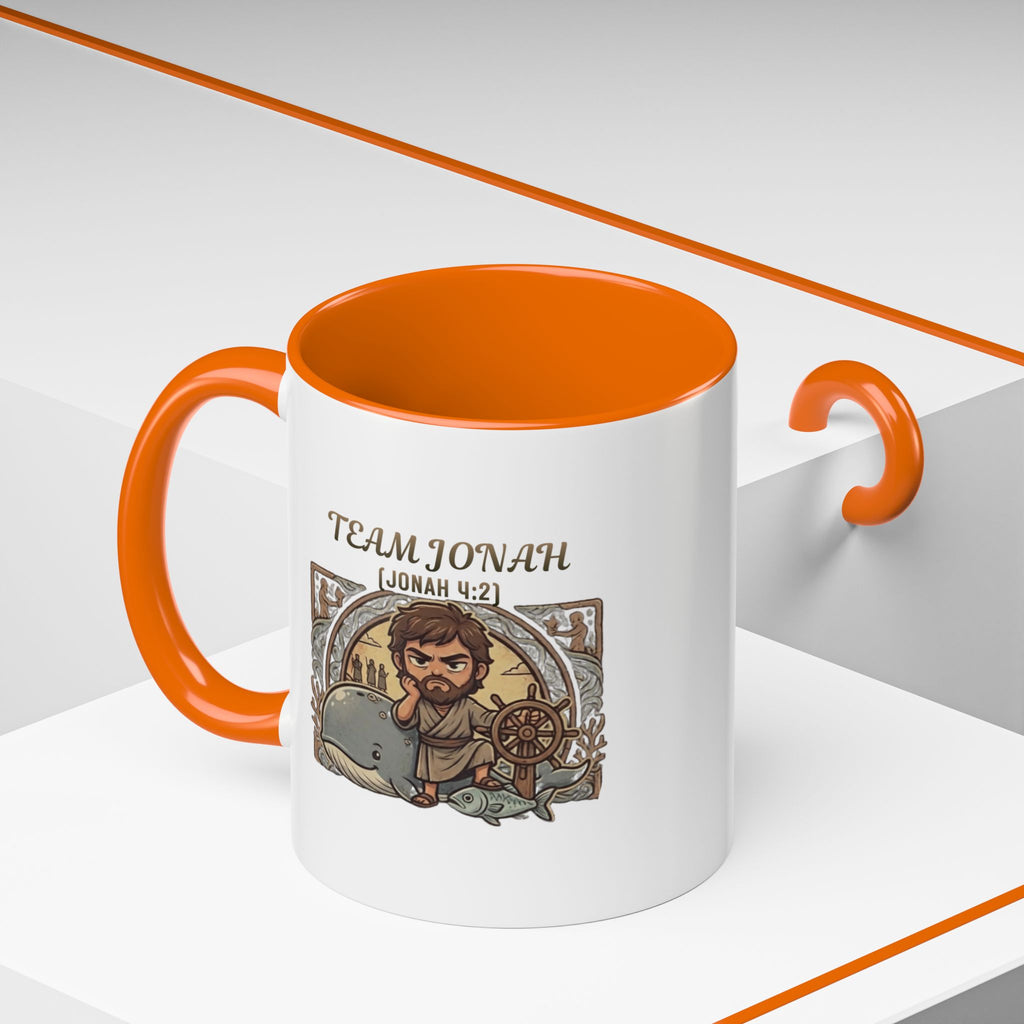 Team Jonah Chibi Bible Mug — 'I Knew You'd Forgive Them' Funny Christian Gift (11/15oz)