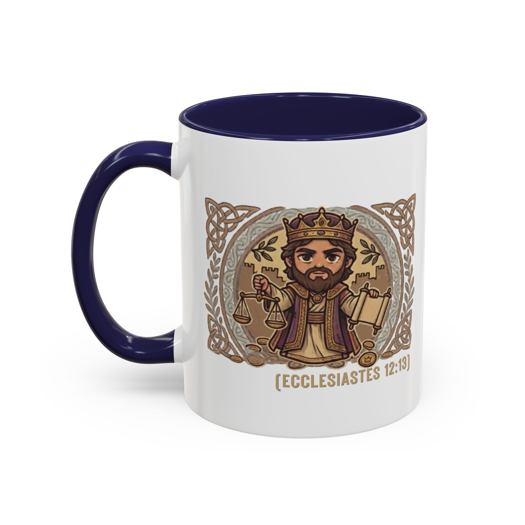 Team Solomon (Chibi Bible Character) -Accent Coffee Mug (11, 15oz)