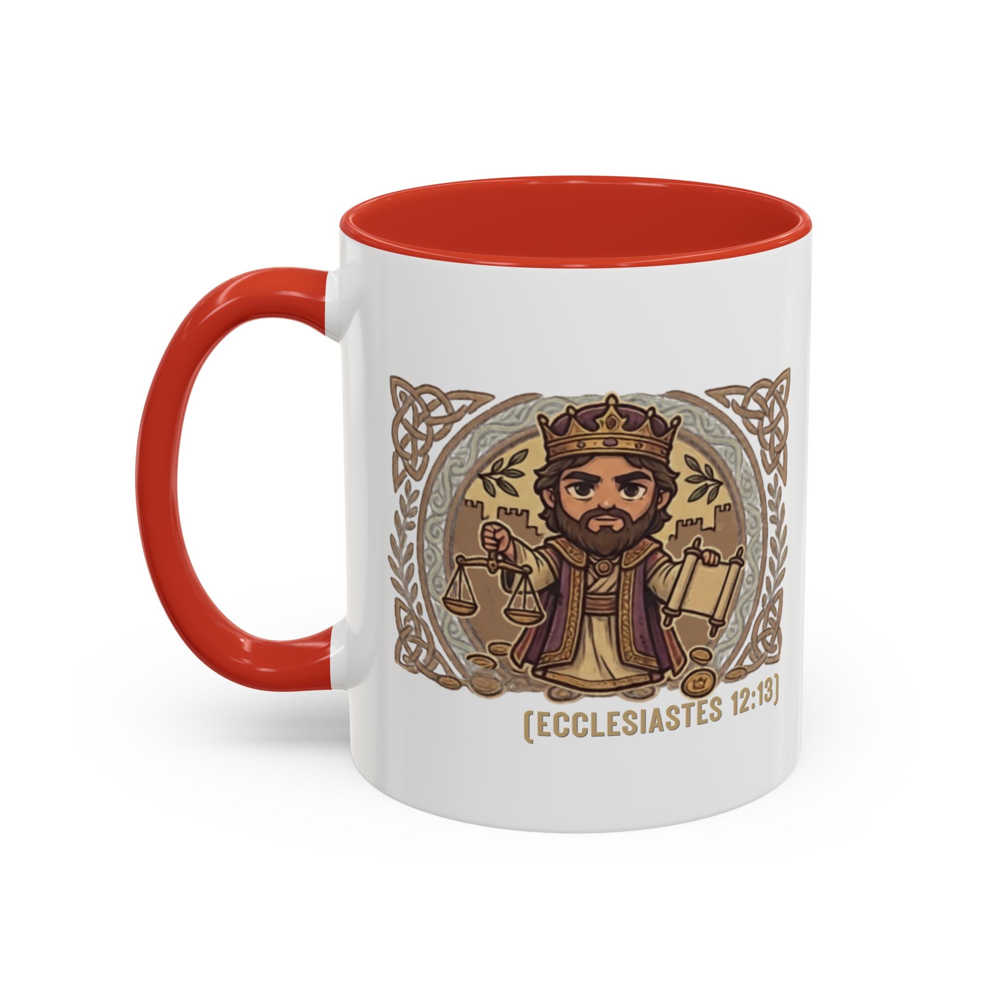 Team Solomon (Chibi Bible Character) -Accent Coffee Mug (11, 15oz)