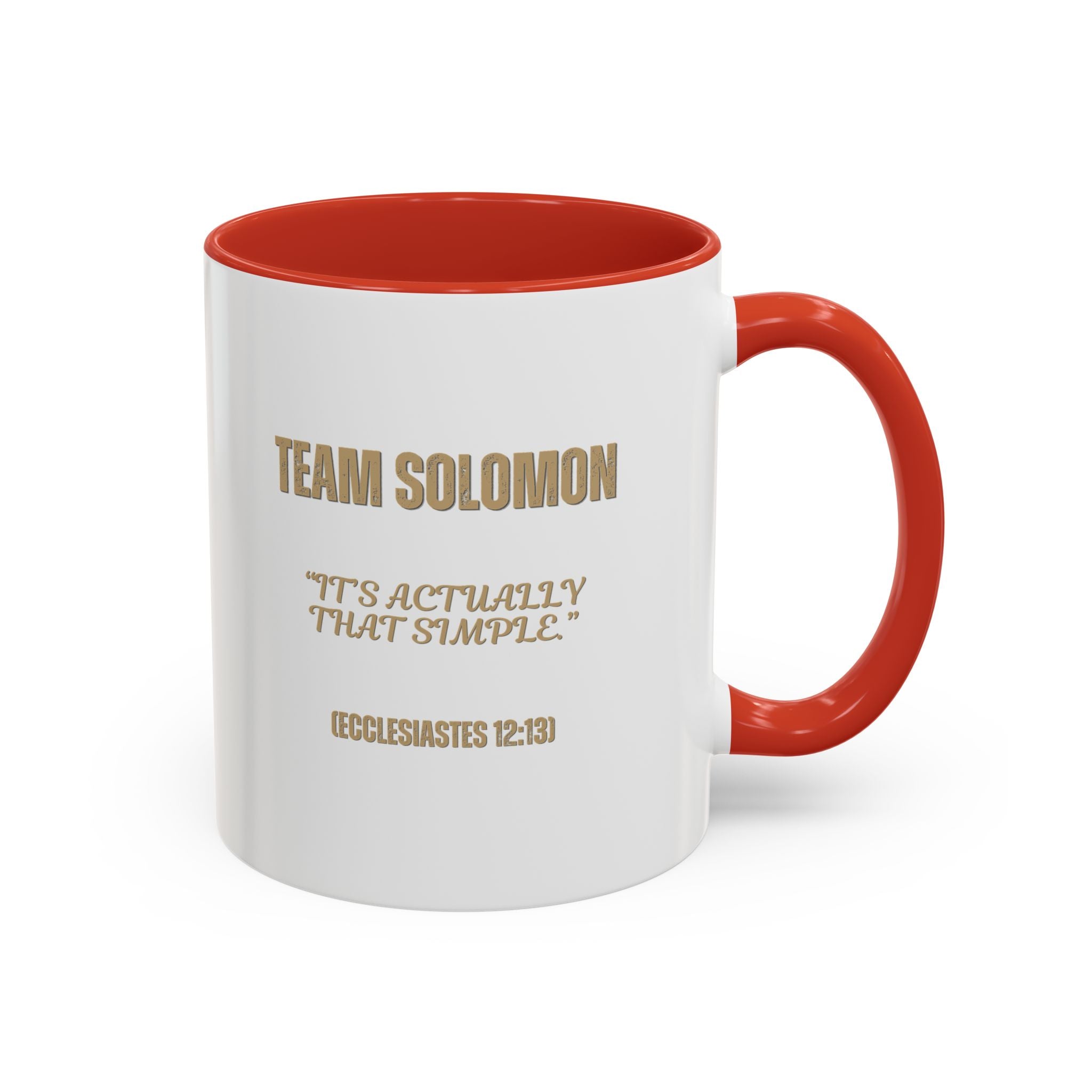 Team Solomon (Chibi Bible Character) -Accent Coffee Mug (11, 15oz)