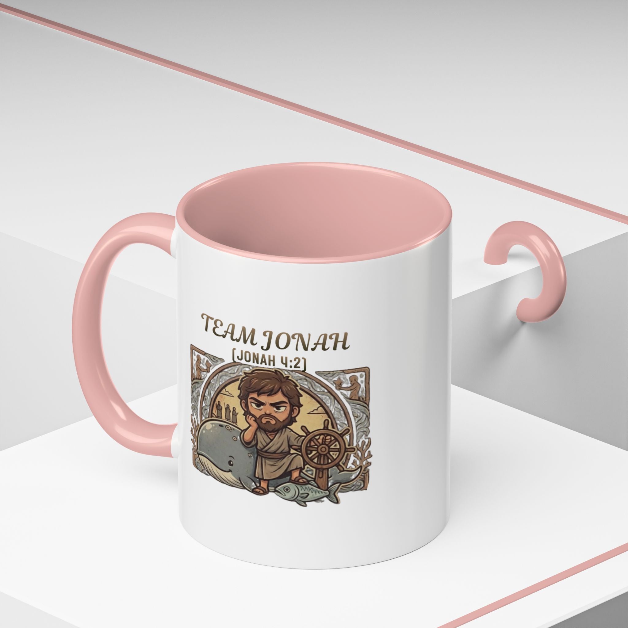 Team Jonah Chibi Bible Mug — 'I Knew You'd Forgive Them' Funny Christian Gift (11/15oz)