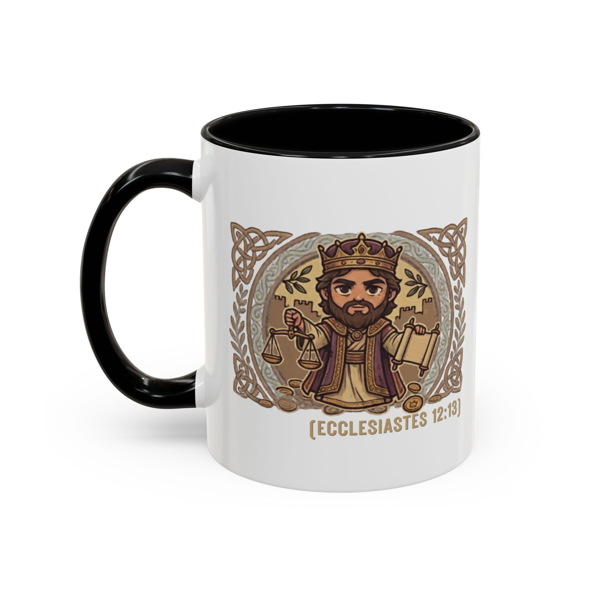 Team Solomon (Chibi Bible Character) -Accent Coffee Mug (11, 15oz)