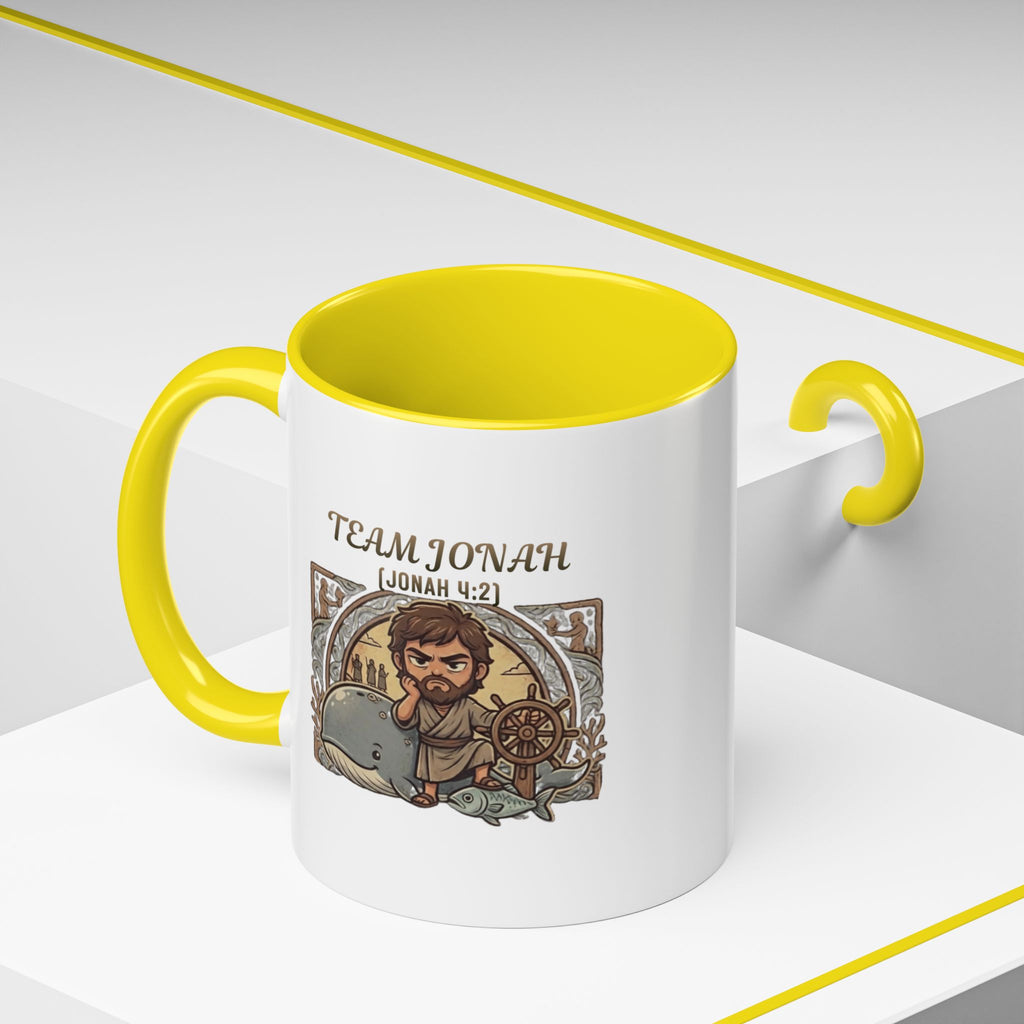 Team Jonah Chibi Bible Mug — 'I Knew You'd Forgive Them' Funny Christian Gift (11/15oz)