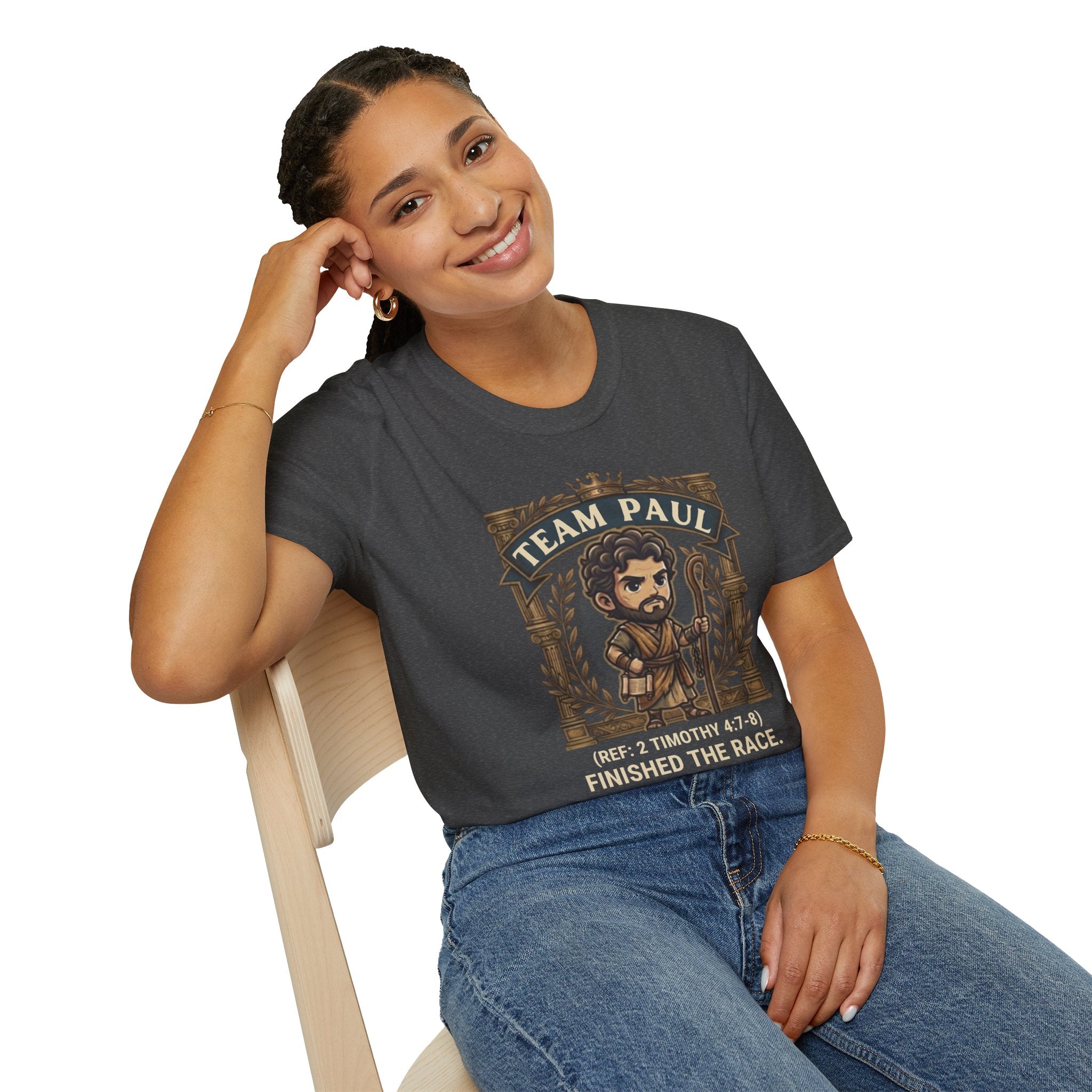 Team Paul Finished The Race Christian T-Shirt | 2 Timothy 4:7-8 Bible Verse Shirt | Apostle Paul Faith T-Shirt for Men & Women