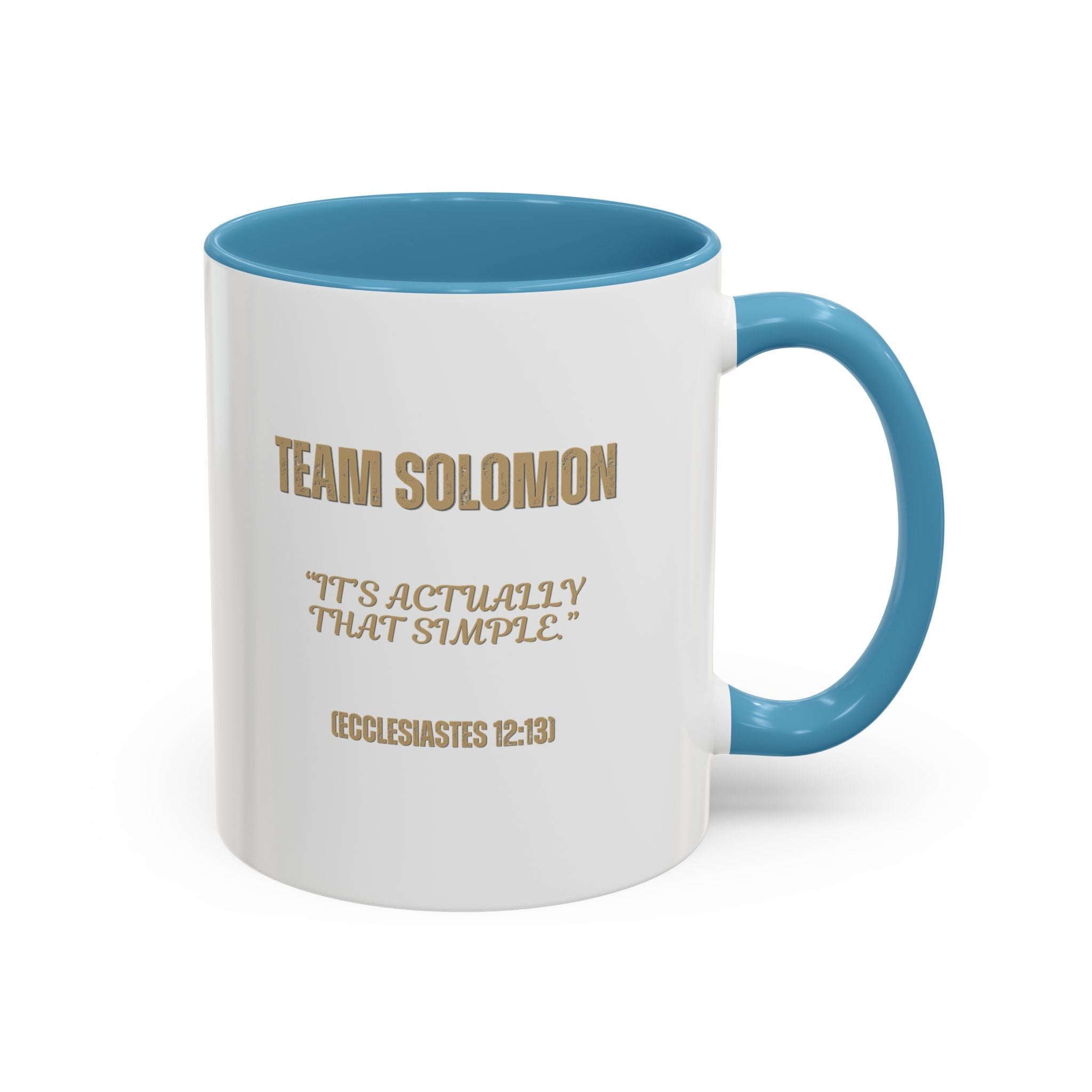 Team Solomon (Chibi Bible Character) -Accent Coffee Mug (11, 15oz)