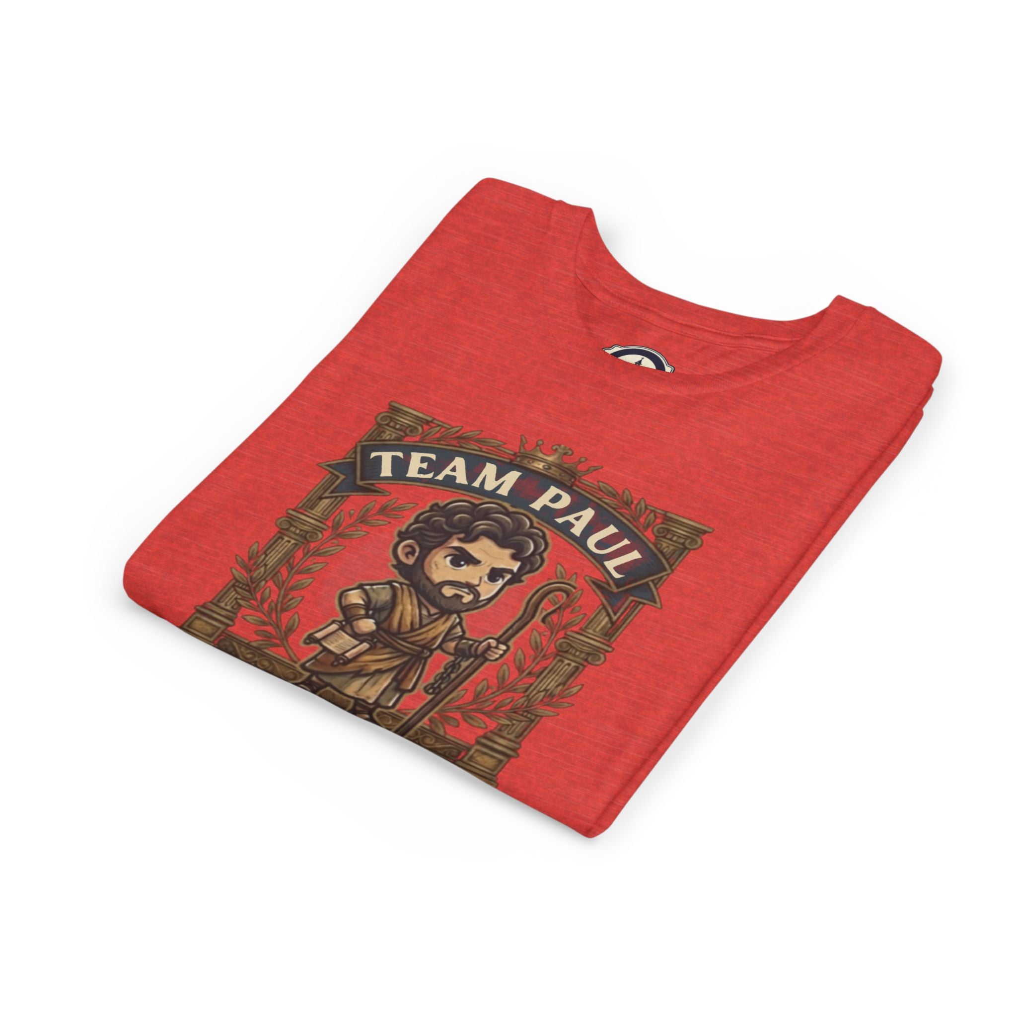 Team Paul Chibi Bible Hero Kids T-Shirt – Apostle Paul 2 Timothy 4:7-8 Finished the Race Christian Shirt