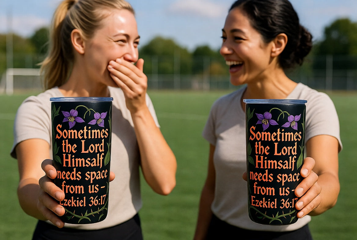 Sometimes the Lord Himself Needs Space From Us” – Ezekiel 36:17 Gothic Nightshade Tumbler | Sassy Christian Roast Cup