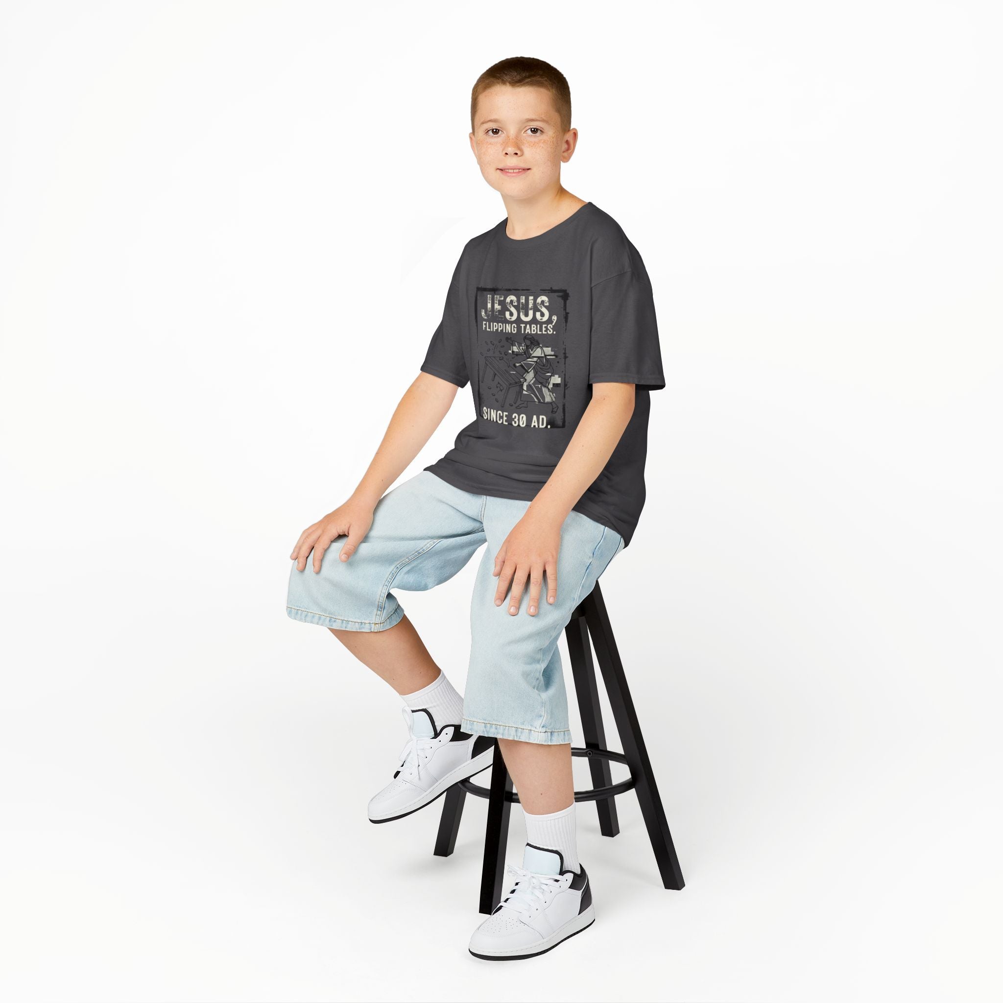 Kids - Jesus Flipping Tables Tee