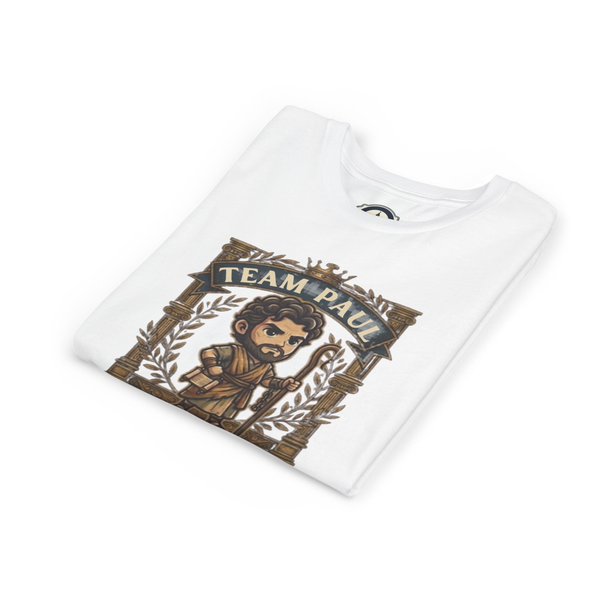 Team Paul Chibi Bible Hero Kids T-Shirt – Apostle Paul 2 Timothy 4:7-8 Finished the Race Christian Shirt