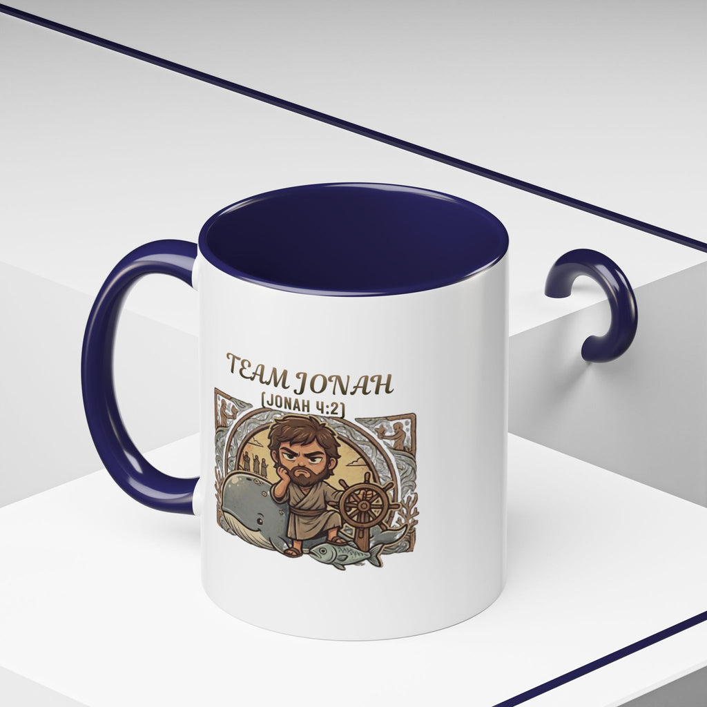 Team Jonah Chibi Bible Mug — 'I Knew You'd Forgive Them' Funny Christian Gift (11/15oz)