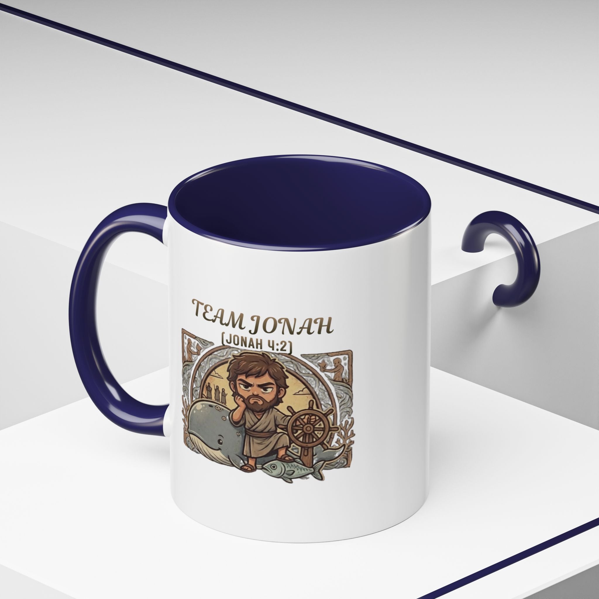 Team Jonah Chibi Bible Mug — 'I Knew You'd Forgive Them' Funny Christian Gift (11/15oz)