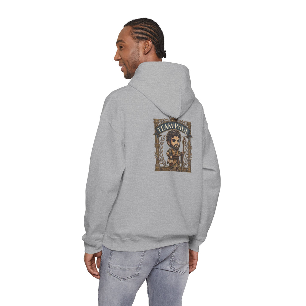 Team Paul Chibi Hoodie – From Persecutor to Apostle | Damascus Road Christian Hoodie | Hollow & Hearth (Unisex Pullover)