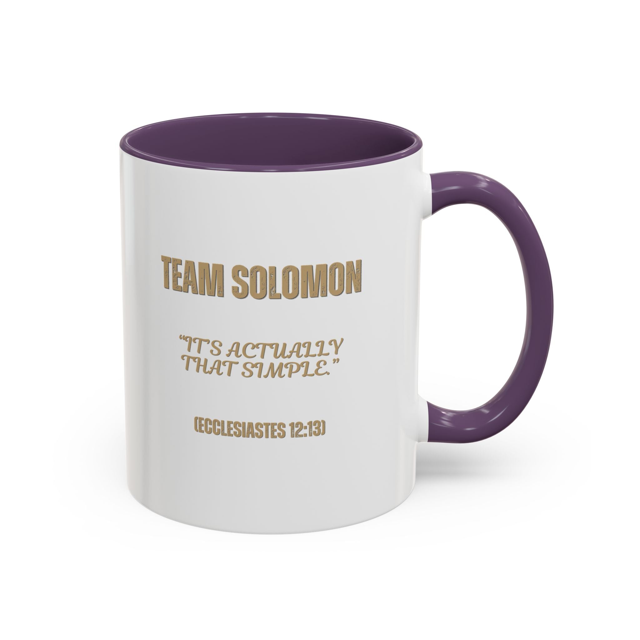 Team Solomon (Chibi Bible Character) -Accent Coffee Mug (11, 15oz)