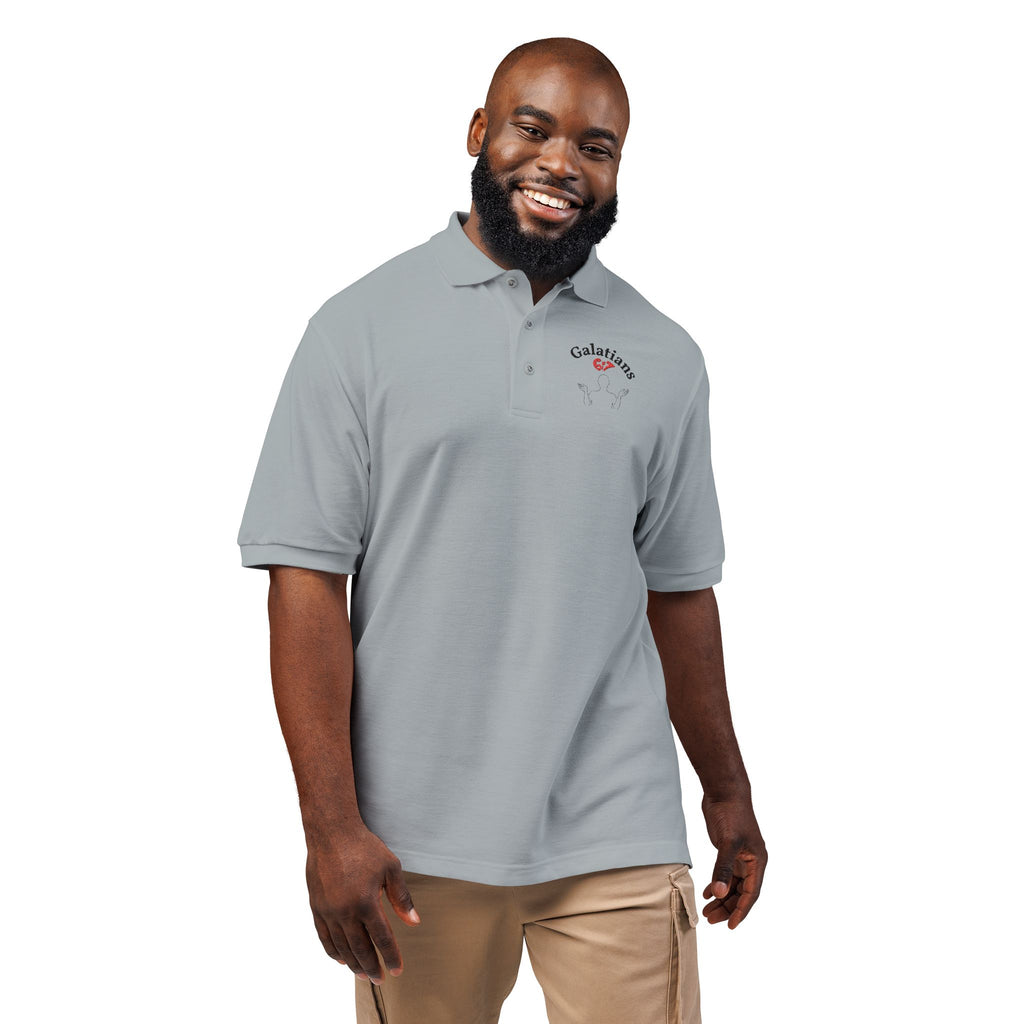Galatians 6:7 Embroidered Polo — Christian Parents 6/7 Trend
