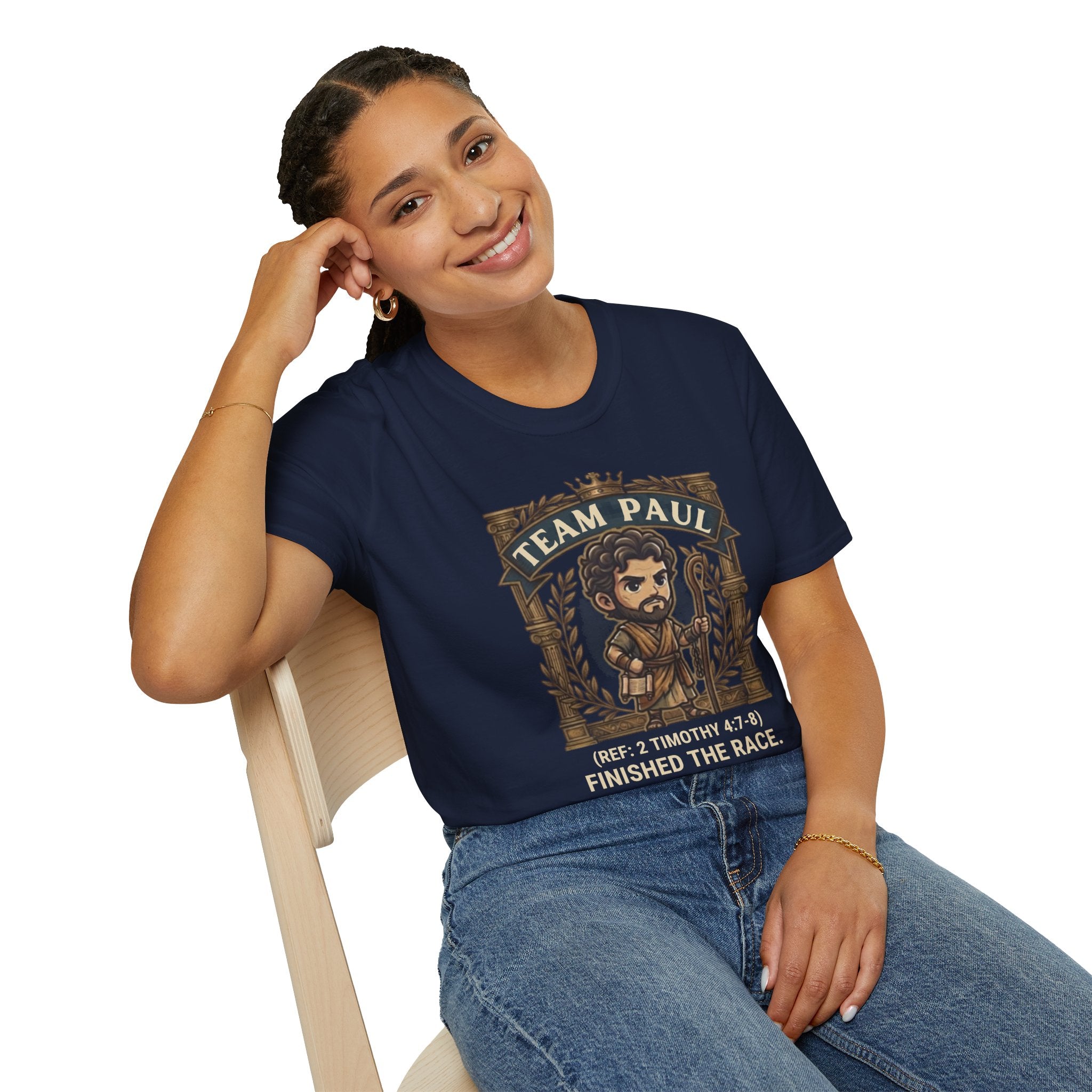 Team Paul Finished The Race Christian T-Shirt | 2 Timothy 4:7-8 Bible Verse Shirt | Apostle Paul Faith T-Shirt for Men & Women
