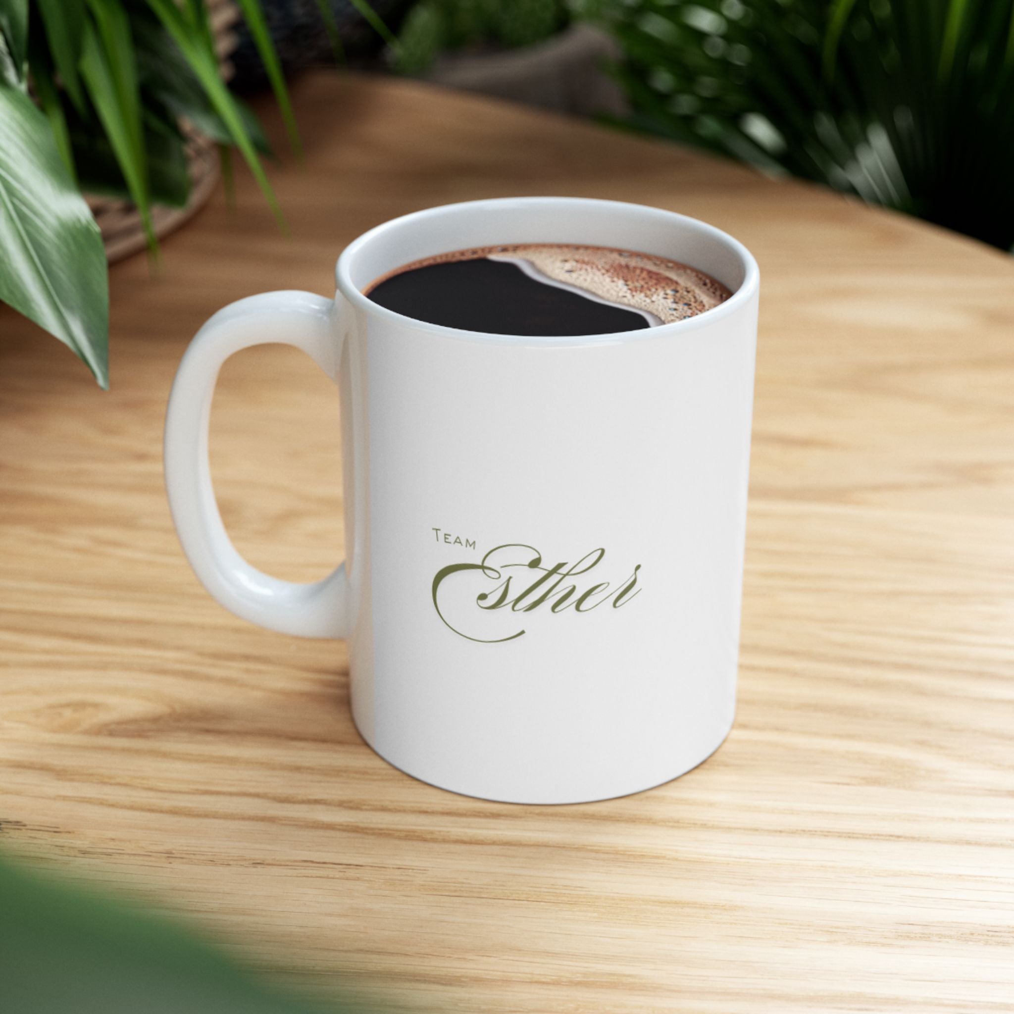 Team Esther Chibi Bible Character Coffee Mug – Queen Esther Gift - Ceramic Mug – "Gather" Coffee Cup (11oz & 15oz)