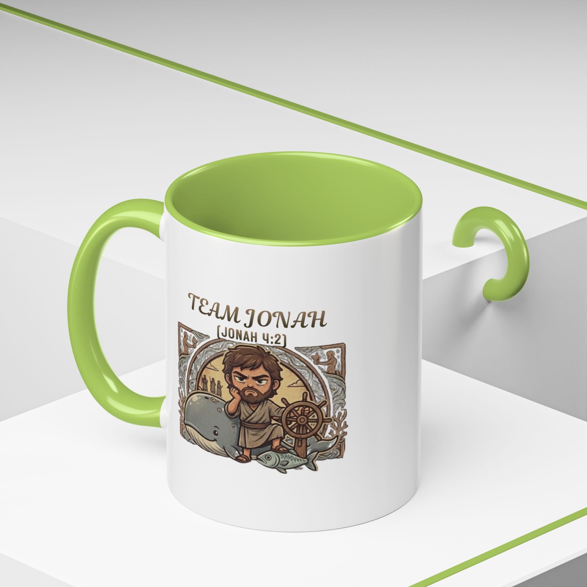 Team Jonah Chibi Bible Mug — 'I Knew You'd Forgive Them' Funny Christian Gift (11/15oz)