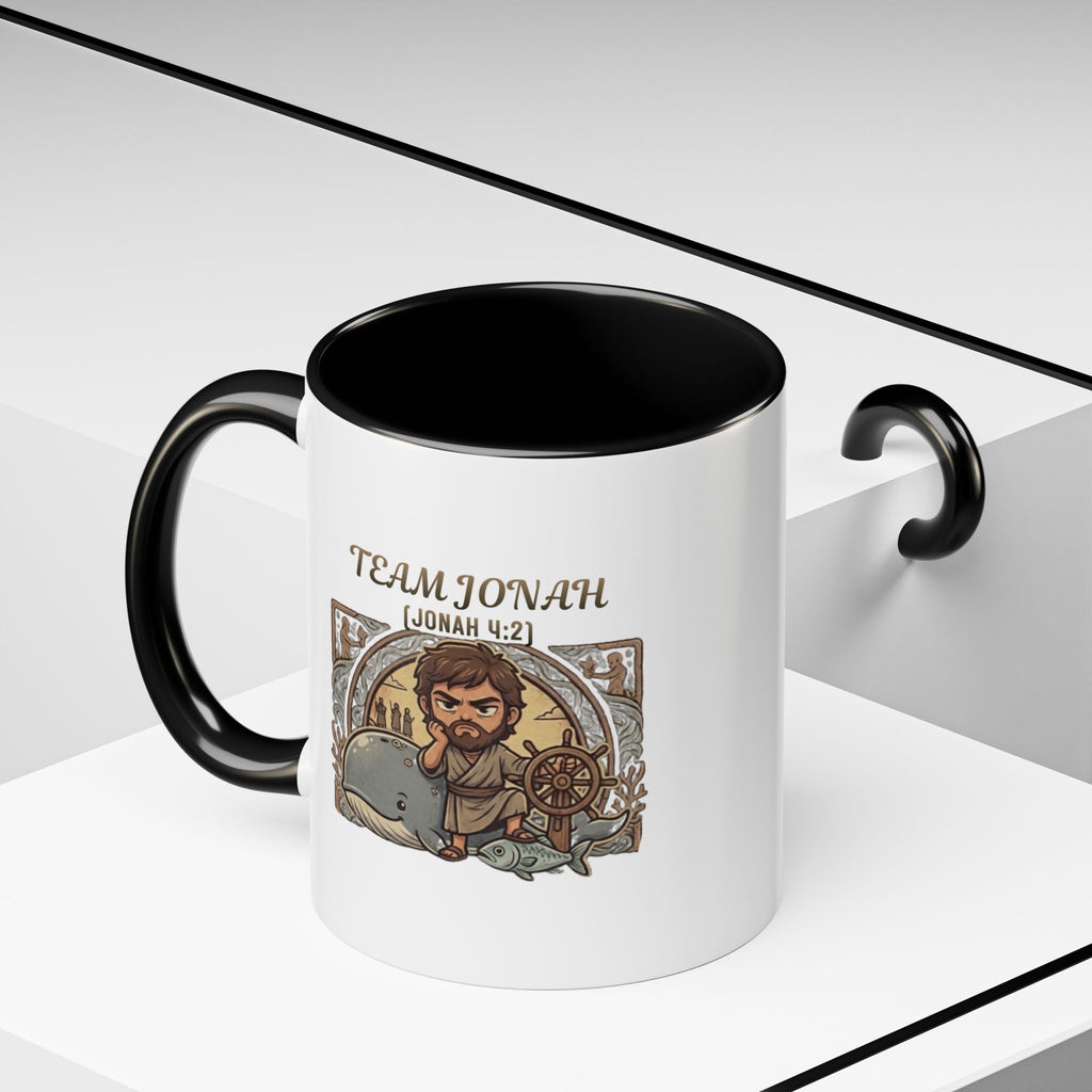 Team Jonah Chibi Bible Mug — 'I Knew You'd Forgive Them' Funny Christian Gift (11/15oz)