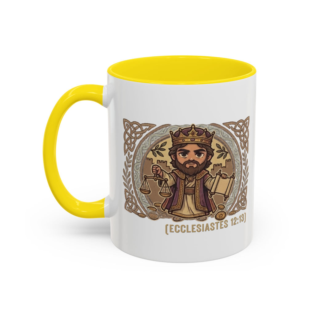 Team Solomon (Chibi Bible Character) -Accent Coffee Mug (11, 15oz)