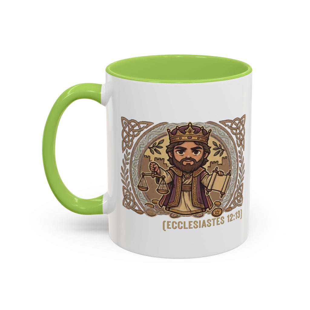 Team Solomon (Chibi Bible Character) -Accent Coffee Mug (11, 15oz)