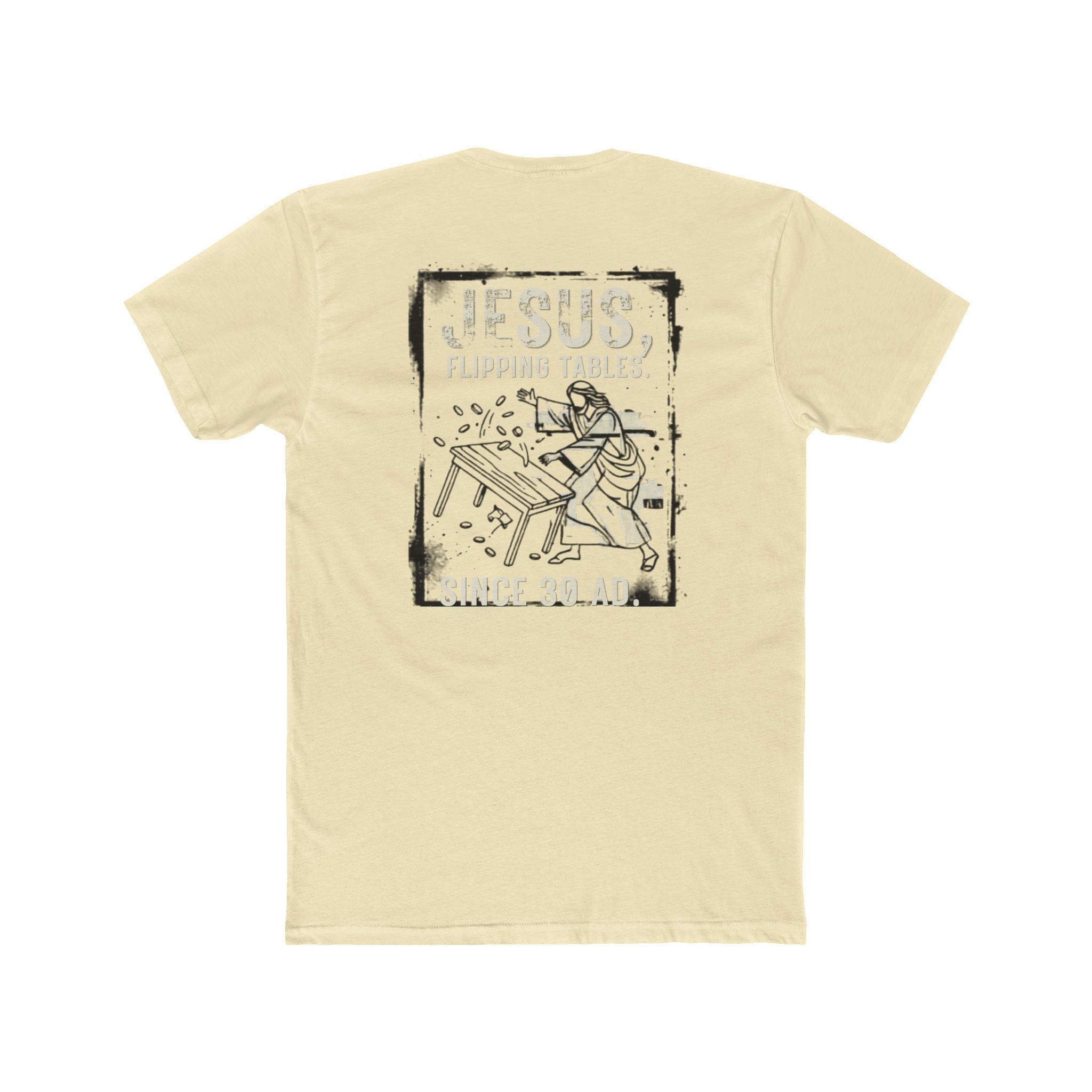 Christian Cross Tee — "Jesus Flipping Tables" Graphic T-Shirt