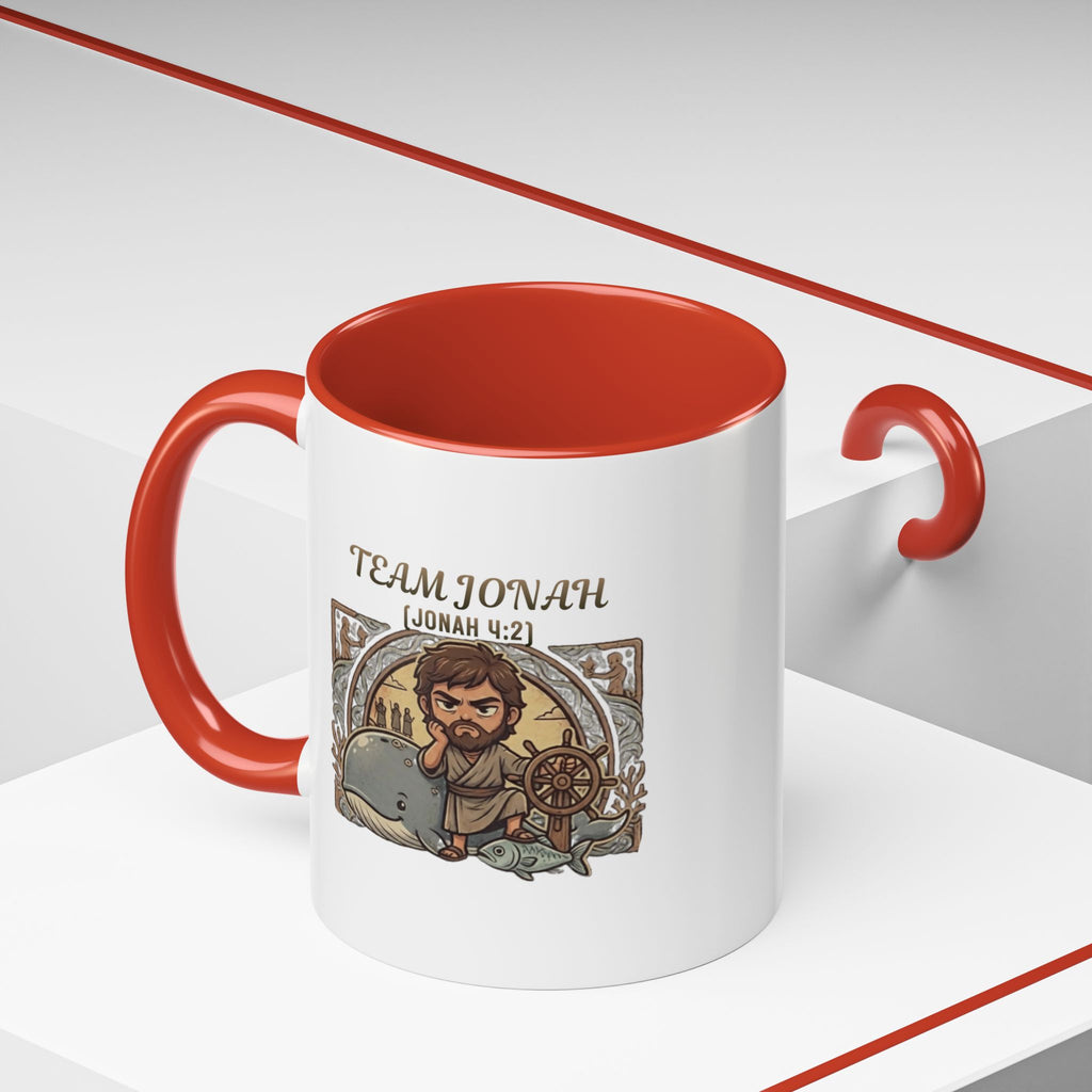 Team Jonah Chibi Bible Mug — 'I Knew You'd Forgive Them' Funny Christian Gift (11/15oz)