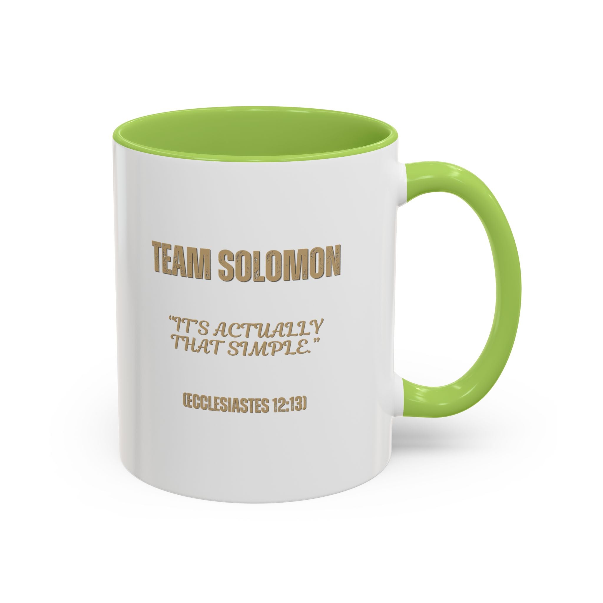 Team Solomon (Chibi Bible Character) -Accent Coffee Mug (11, 15oz)