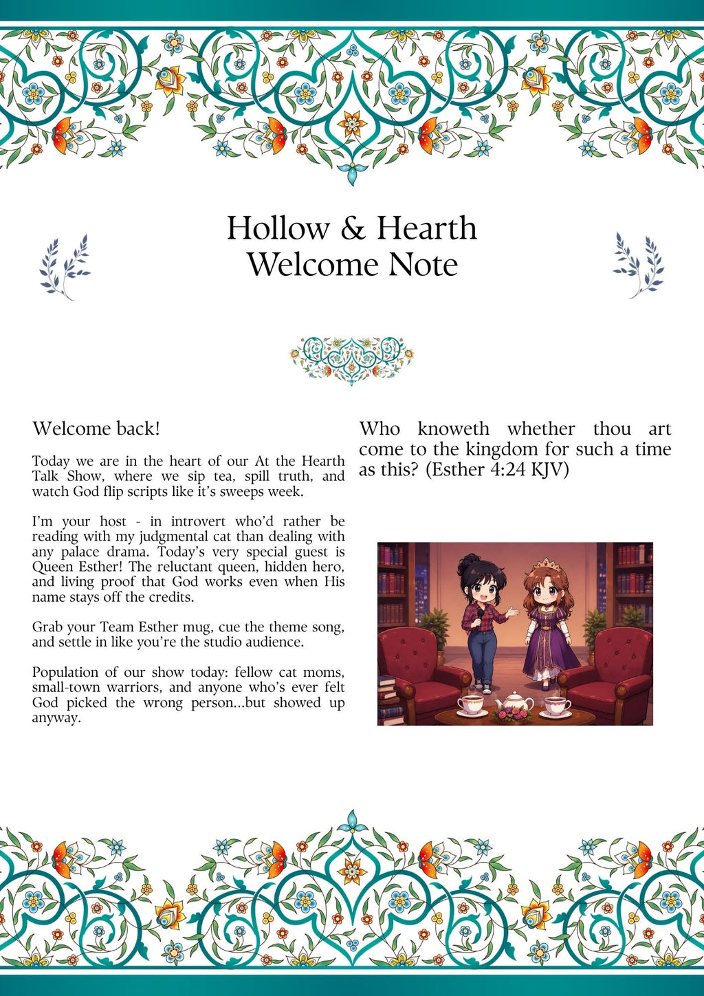 Team Esther Chibi Bible Study – 6 Week Printable PDF | Christian Women & Family