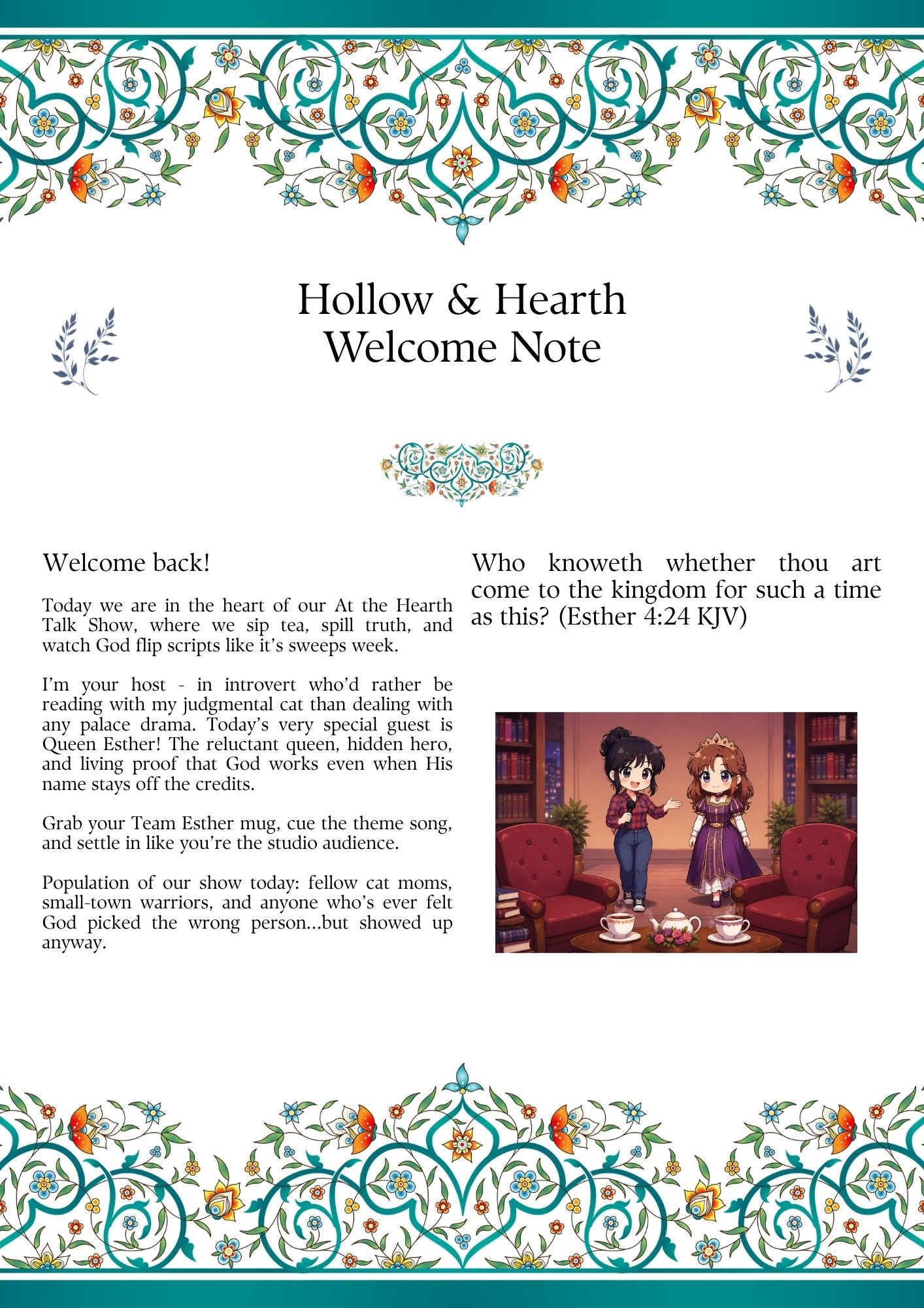 Team Esther Chibi Bible Study – 6 Week Printable PDF | Christian Women & Family